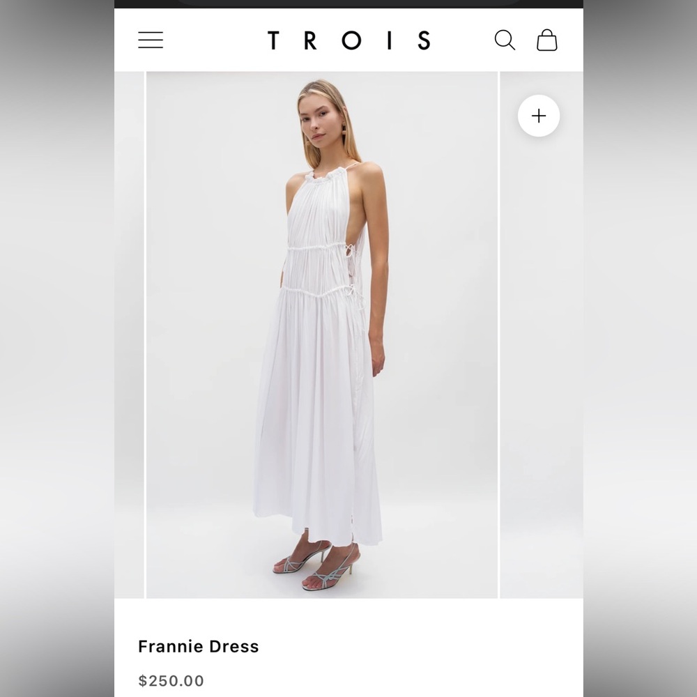 Trois Elegant White Maxi Dress